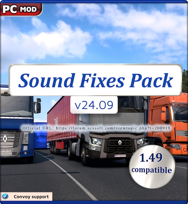 Звуковой мод Sound Fixes Pack v24.09