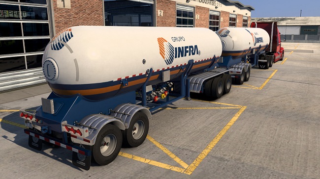 SCS Double Trailer Gas Tankers v1.0