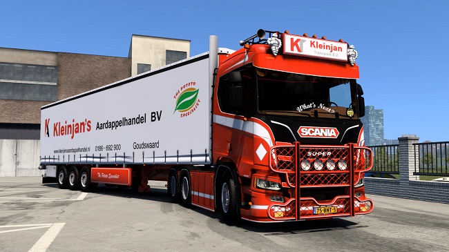 Scania R650 Kleinjan Transport B.V+Trailer v3.0