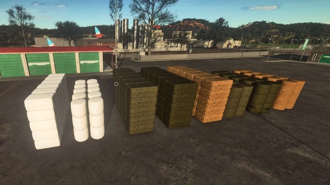 Large Stack of Purchasable Square or Round Bales v1.0.0.0