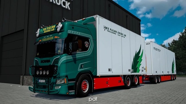 Scania R520 KE Palms Akeri AB + Trailer v7.0