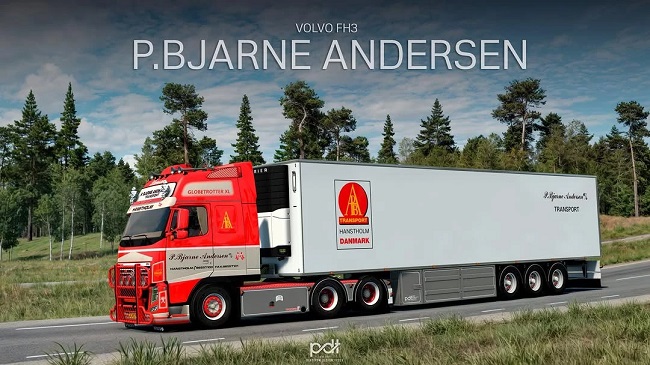 Volvo FH3 P.Bjarne Andersen + Trailer v1.0