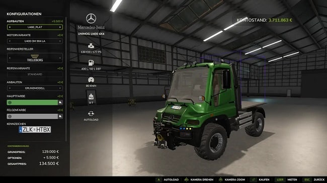 Unimog U400 FS25 v1.1.0.0