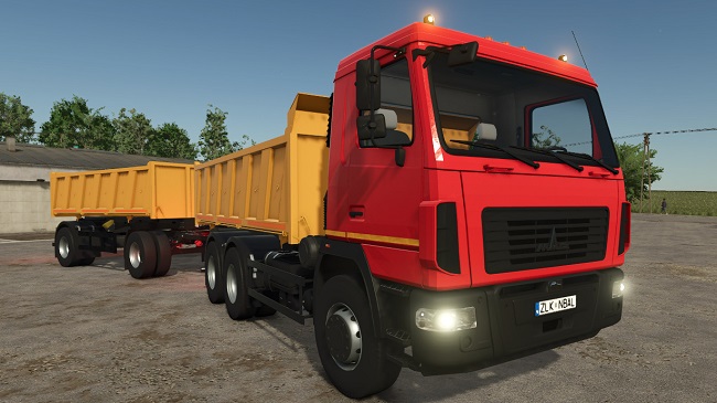 МАЗ 6501B9 Зерновоз + Прицеп FS25 v1.0.0.0