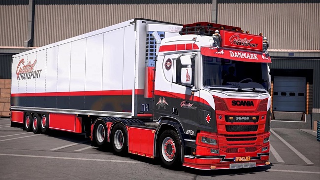 Scania R660 DANMARK + Trailer v1.0