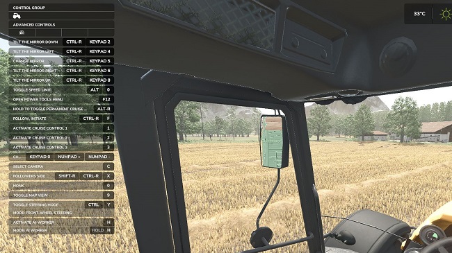 Adjustable Mirrors FS25 v1.0.0.0