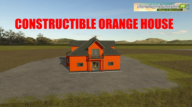 Constructible Orange House FS25 v1.0.0.0