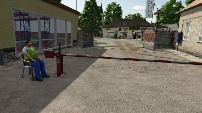 Barrier with a guy FS25 v1.0.0.0