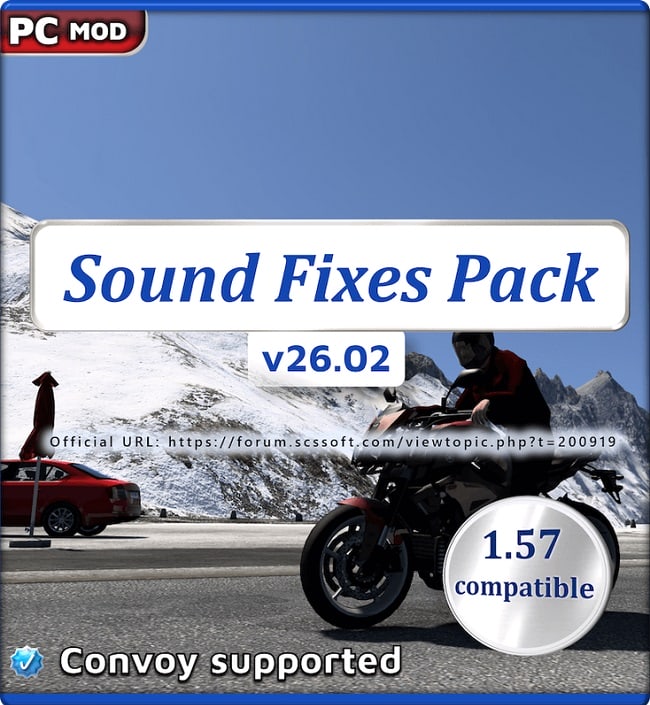 Звуковой мод Sound Fixes Pack (ETS2/ATS) v26.02