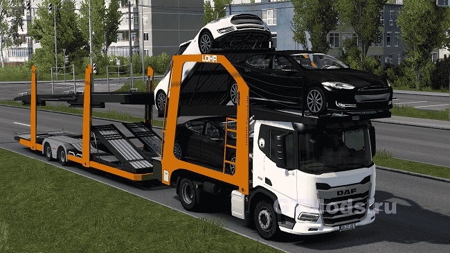 DAF XD Шасси Автовоз + Прицеп (ETS 2) v1.0