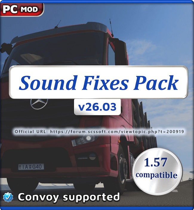 Звуковой мод Sound Fixes Pack (ETS2/ATS) v26.03