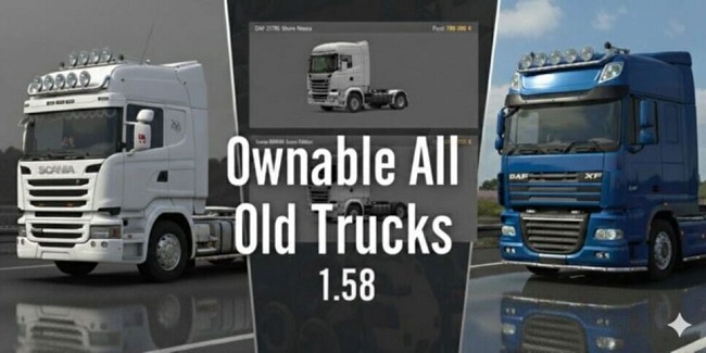 Ownable All Old Trucks – Dealer Unlock (ETS 2) v1.0
