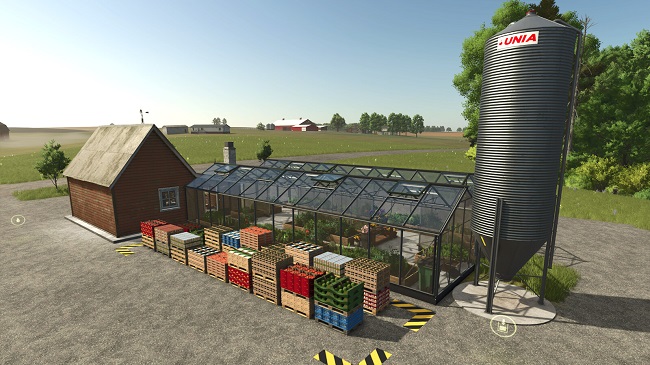 Greenhouse With Canned Packaged Foods Production FS25 v1.0.0.0