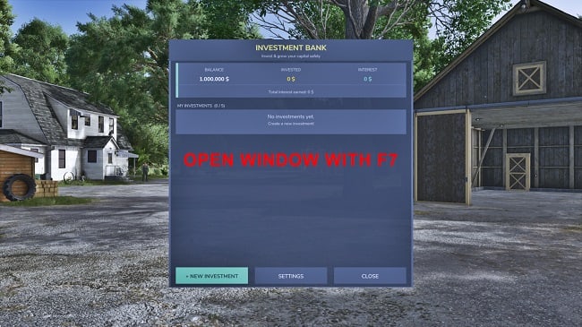 Bank Investment System FS25 v1.0.0.0