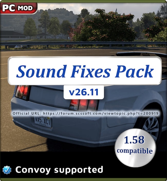 Звуковой мод Sound Fixes Pack (ETS2/ATS) v26.11