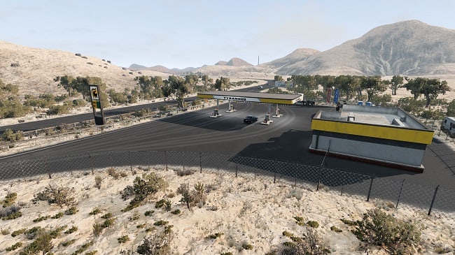 Карта Random Desert Highway (Beamng) v1.0