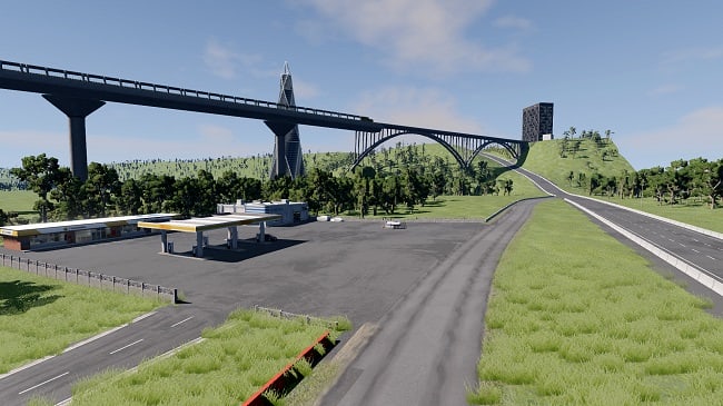 Карта Band1t Parkway (Beamng) v1.0