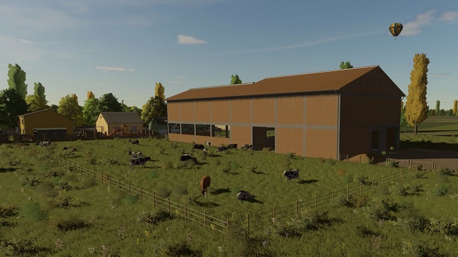 XXL Cow Barn With Bale Storage (FS25) v1.0.0.0