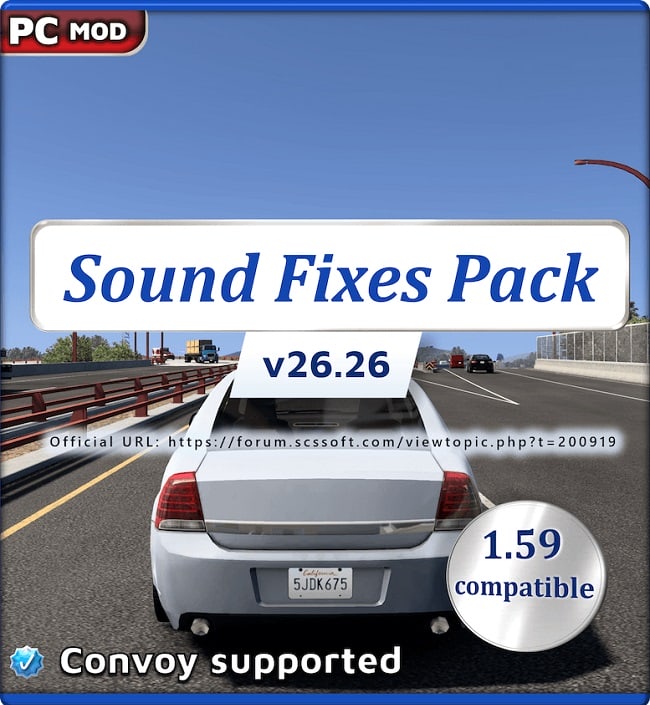Звуковой мод Sound Fixes Pack (ETS2/ATS) v26.26