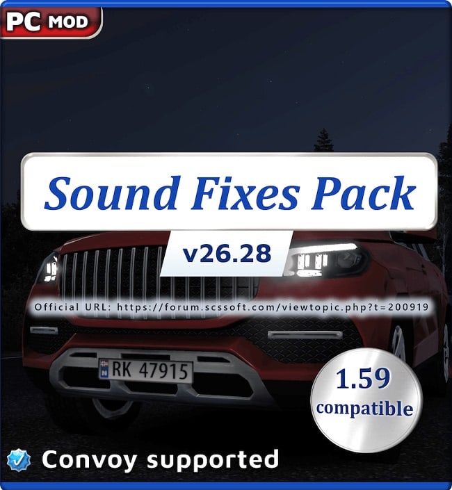 Звуковой мод Sound Fixes Pack (ETS2/ATS) v26.28
