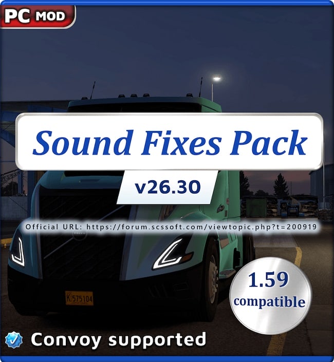 Звуковой мод Sound Fixes Pack (ETS2/ATS) v26.30