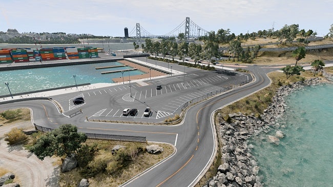 Карта BeamLife Golden Road's (Beamng) v1.2