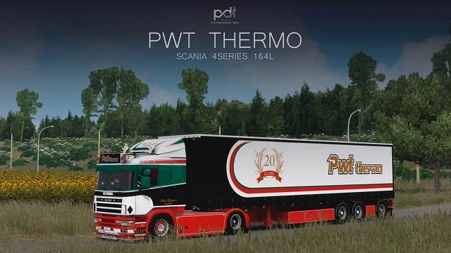 Scania 164L + Trailer "PWT Thermo" (ETS 2) v2.0
