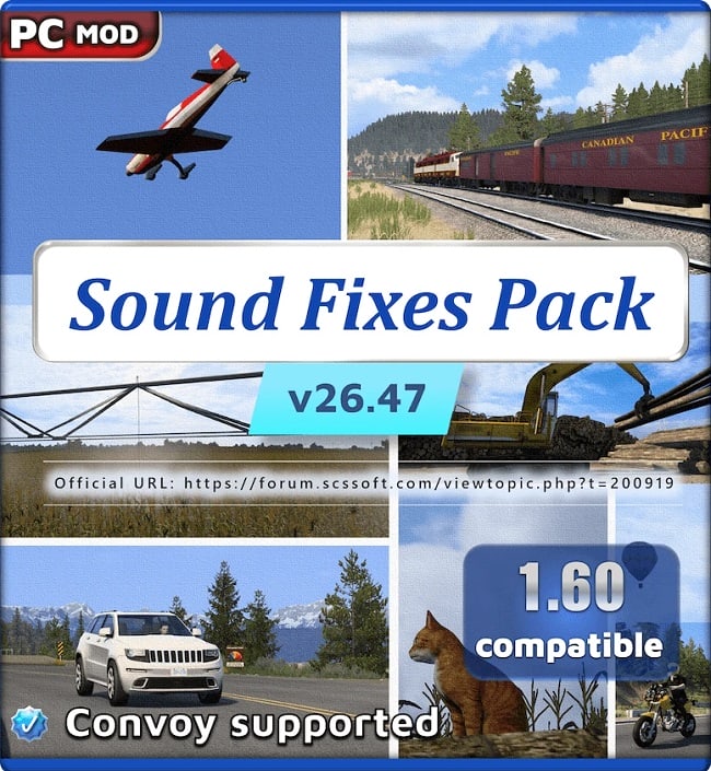 Звуковой мод Sound Fixes Pack (ETS2/ATS) v26.47