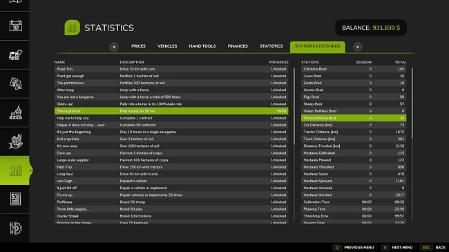 Statistics Extended (FS25) v1.0.0.0