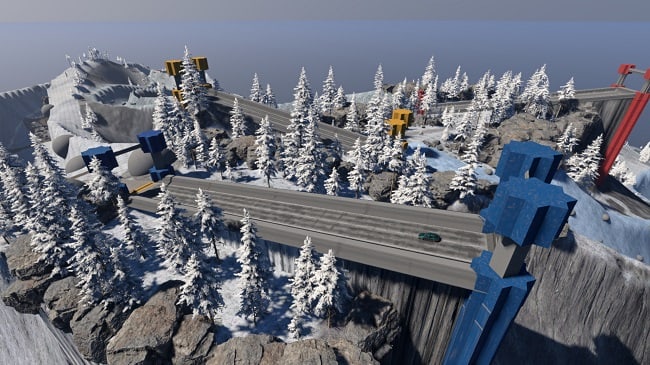 Карта Down Hill Dodge - Icey Slopes (Beamng) v1.01
