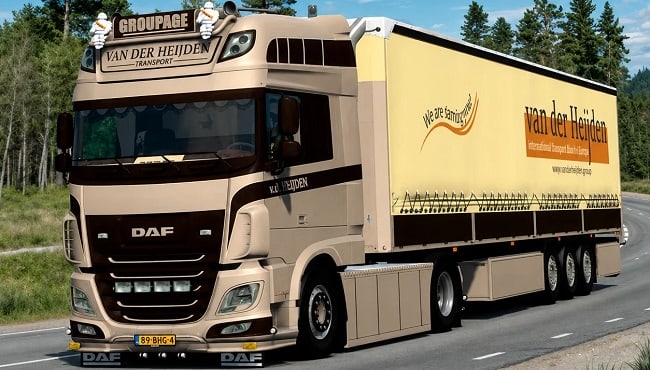 DAF XF 106 480 Van der Heijden + Trailer (ETS 2) v1.0