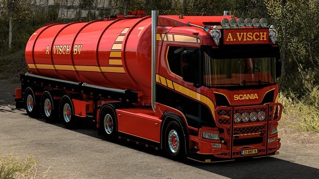 Scania R650 + Trailer "A.VISCH" (ETS 2) v1.0