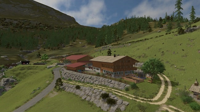 Карта Tyrolean Whitecreek Valley (FS25) v1.0.0.1